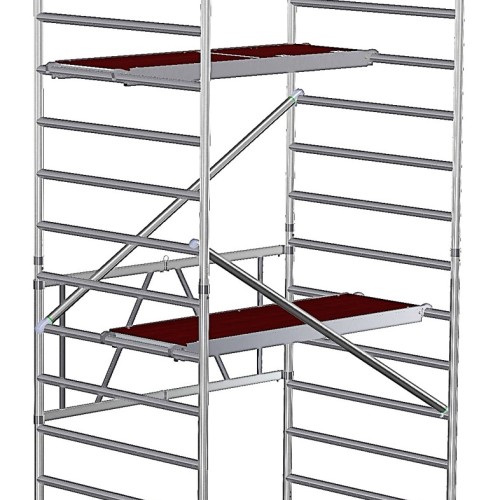 Kokkupandav Alumiiniumtorn 135х190 4,8 m töökõrgus*