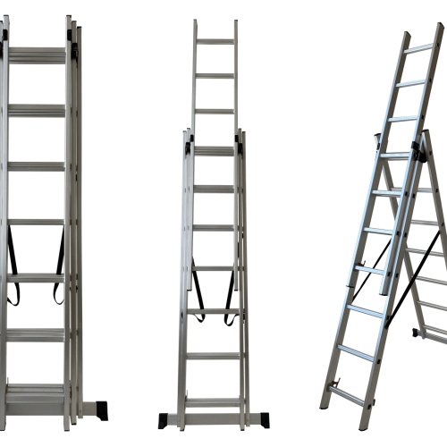 Kodumajapidamises kasutatav kolmeosaline redel 9 astet