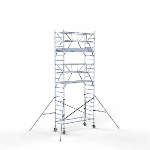 Alumiiniumtellingud koos kokkupandavate piiretega mõlemal poolel 90x250 7,2 m töökõrgus* Carbon