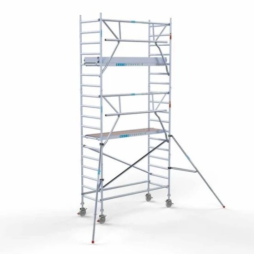 Alumiiniumtellingud 90х250 6,2 m töökõrgus* Carbon koos kokkupandavate piiretega ühel küljel