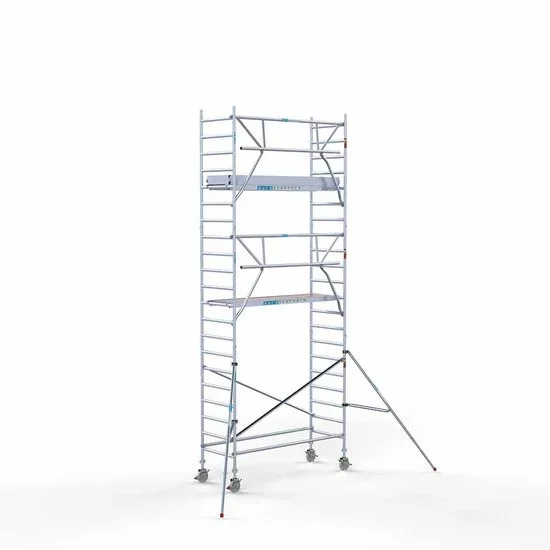 Alumiiniumtellingud 90х250 7,2 m töökõrgus* Carbon koos kokkupandavate piiretega ühel küljel Alumiiniumtellingud 90х250 7,2 m töökõrgus* Carbon koos kokkupandavate piiretega ühel küljel