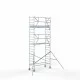 Alumiiniumtellingud 90х250 7,2 m töökõrgus* Carbon koos kokkupandavate piiretega ühel küljel Alumiiniumtellingud 90х250 7,2 m töökõrgus* Carbon koos kokkupandavate piiretega ühel küljel