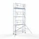 Alumiiniumtellingud 90х305 8,2 m töökõrgus* koos kokkupandavate piiretega ühel küljel Alumiiniumtellingud 90х305 8,2 m töökõrgus* koos kokkupandavate piiretega ühel küljel