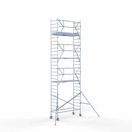 Аliumininiai pastoliai 90х250 9,2 m darbinis aukštis* su sulankstomomis apsaugomis iš 1 pusės Аliumininiai pastoliai 90х250 9,2 m darbinis aukštis* su sulankstomomis apsaugomis iš 1 pusės