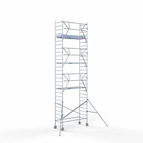 Alumiiniumtellingud 90х250 9,2 m töökõrgus* koos kokkupandavate piiretega ühel küljel