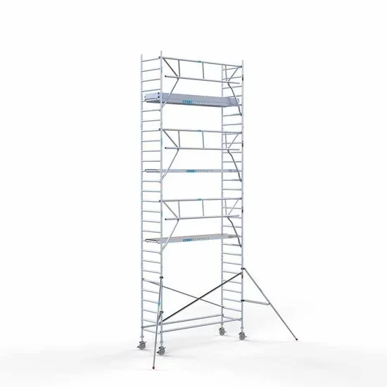 Alumiiniumtellingud 90х305 9,2 m töökõrgus* koos kokkupandavate piiretega ühel küljel Alumiiniumtellingud 90х305 9,2 m töökõrgus* koos kokkupandavate piiretega ühel küljel