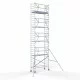 Alumiiniumtellingud 90х250 10,2 m töökõrgus* koos kokkupandavate piiretega ühel küljel