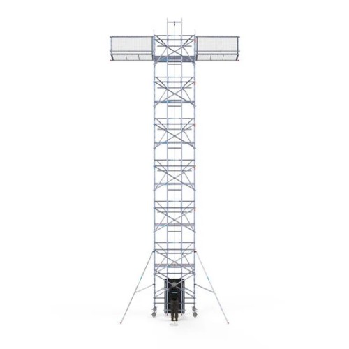 Solar scaffold Aluminum scaffold tower 135х250 14,2m working height* including Solar lift and Safeguard roof edge protection