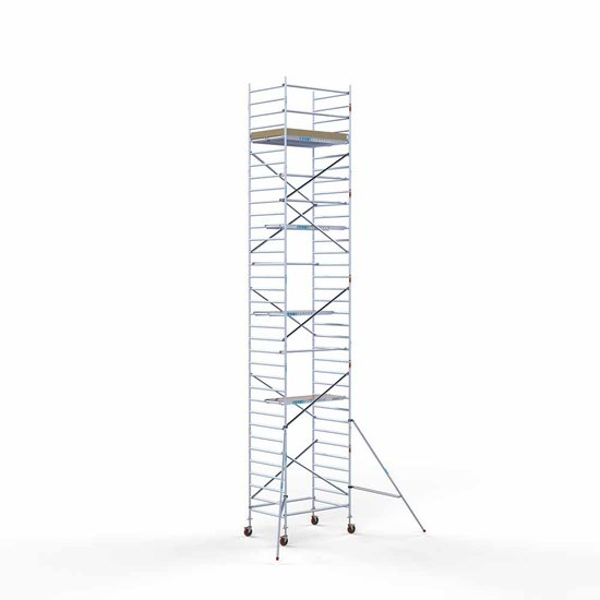 Alumīnija tornis 135х190 cm 11,2m darba augstums* ar oglekļa platformu Alumīnija tornis 135х190 cm 11,2m darba augstums* ar oglekļa platformu