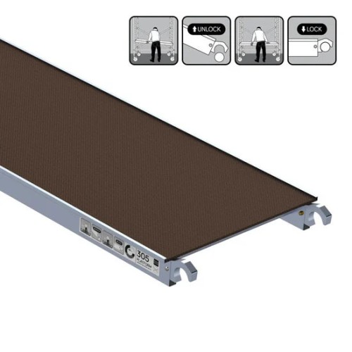 Platvorm ilma luugita 305x60 cm