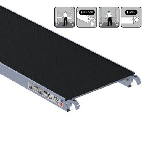 Карбонавая платформа без люка 250x60 см