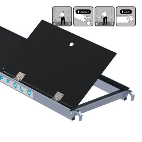 Süsinikplatvorm koos luugiga 305x60 cm