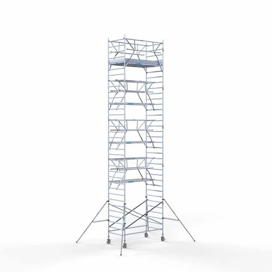 Alumiiniumtellingud 135х250 11,2 m töökõrgus* koos kokkupandavate piiretega mõlemal poolel Alumiiniumtellingud 135х250 11,2 m töökõrgus* koos kokkupandavate piiretega mõlemal poolel