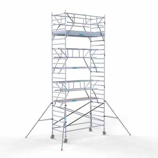 Alumiiniumtellingud 135х305 8,2 m töökõrgus* koos kokkupandavate piiretega mõlemal poolel