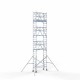 Aluminum scaffolding tower 75х190 9,2m working height* with carbon platform and guardrails on both sides Aluminum scaffolding tower 75х190 9,2m working height* with carbon platform and guardrails on both sides