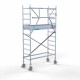 Alumiiniumtellingud 75х190 4,2 m töökõrgus* Carbon koos kokkupandavate piiretega ühel küljel Alumiiniumtellingud 75х190 4,2 m töökõrgus* Carbon koos kokkupandavate piiretega ühel küljel