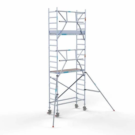 Alumiiniumtellingud 75х190 6,2 m töökõrgus* Carbon koos kokkupandavate piiretega ühel küljel Alumiiniumtellingud 75х190 6,2 m töökõrgus* Carbon koos kokkupandavate piiretega ühel küljel
