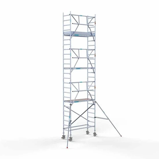 Alumiiniumtellingud 75х190 8,2 m töökõrgus* Carbon koos kokkupandavate piiretega ühel küljel Alumiiniumtellingud 75х190 8,2 m töökõrgus* Carbon koos kokkupandavate piiretega ühel küljel