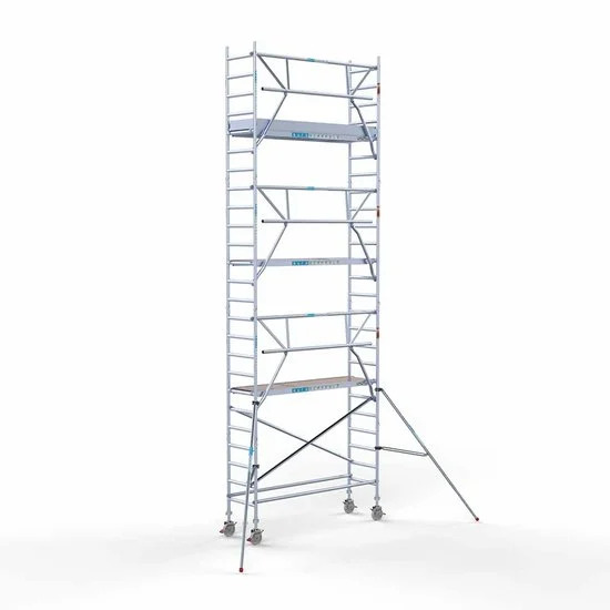 Alumiiniumtellingud 75х250 8,2 m töökõrgus* Carbon koos kokkupandavate piiretega ühel küljel Alumiiniumtellingud 75х250 8,2 m töökõrgus* Carbon koos kokkupandavate piiretega ühel küljel