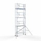 Alumiiniumtellingud 75х250 8,2 m töökõrgus* Carbon koos kokkupandavate piiretega ühel küljel Alumiiniumtellingud 75х250 8,2 m töökõrgus* Carbon koos kokkupandavate piiretega ühel küljel