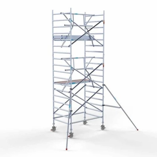 Alumiiniumtellingud 135х190 6,2 m töökõrgus* koos kokkupandavate piiretega ühel küljel