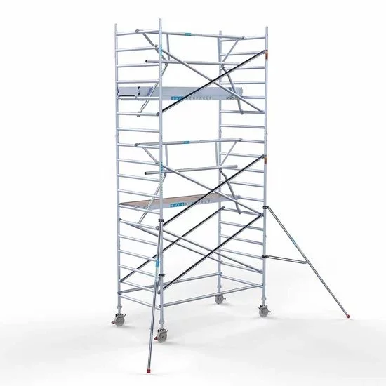 Alumiiniumtellingud 135х250 6,2 m töökõrgus* Carbon koos kokkupandavate piiretega ühel küljel