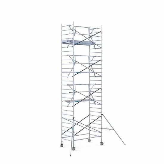 Alumiiniumtellingud 135х250 9,2 m töökõrgus* koos kokkupandavate piiretega ühel küljel Alumiiniumtellingud 135х250 9,2 m töökõrgus* koos kokkupandavate piiretega ühel küljel