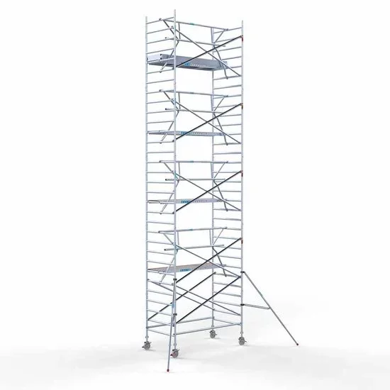 Alumiiniumtellingud 135х250 10,2 m töökõrgus* koos kokkupandavate piiretega ühel küljel Alumiiniumtellingud 135х250 10,2 m töökõrgus* koos kokkupandavate piiretega ühel küljel