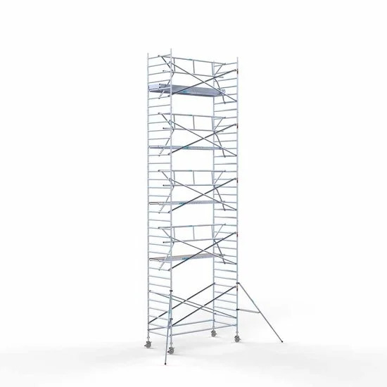 Alumiiniumtellingud 135х305 11,2 m töökõrgus* koos kokkupandavate piiretega ühel küljel Alumiiniumtellingud 135х305 11,2 m töökõrgus* koos kokkupandavate piiretega ühel küljel