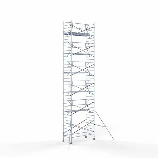Alumiiniumtellingud 135х305 13,2 m töökõrgus* koos kokkupandavate piiretega ühel küljel Alumiiniumtellingud 135х305 13,2 m töökõrgus* koos kokkupandavate piiretega ühel küljel