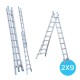 Kaheosaline redel 2x9 astet Kaheosaline redel 2x9 astet