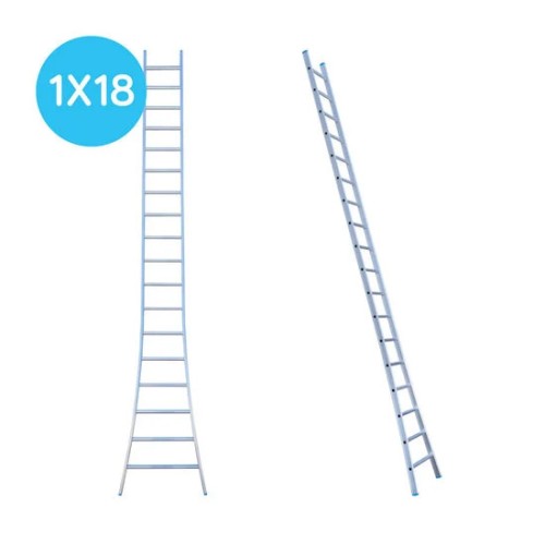 One section ladder wide 18 steps