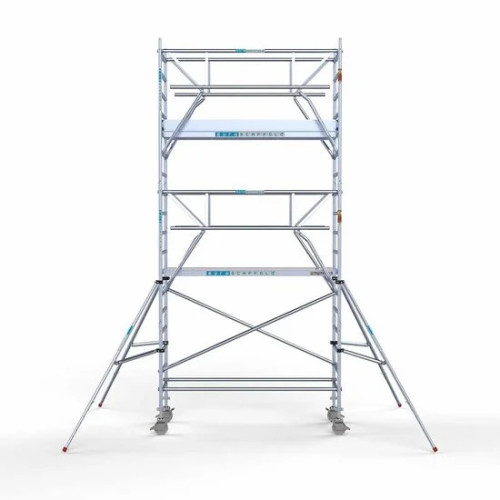 Alumiiniumtellingud koos kokkupandavate piiretega mõlemal poolel 90x250 6,2 m töökõrgus* Carbon