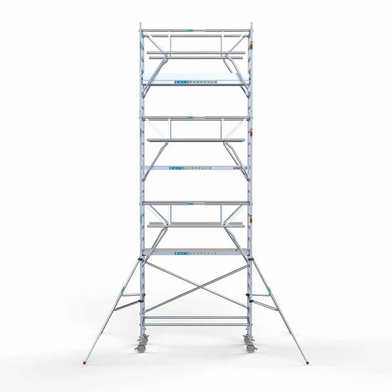 Alumiiniumtellingud 90х250 8,2 m töökõrgus* koos kokkupandavate piiretega mõlemal poolel Alumiiniumtellingud 90х250 8,2 m töökõrgus* koos kokkupandavate piiretega mõlemal poolel