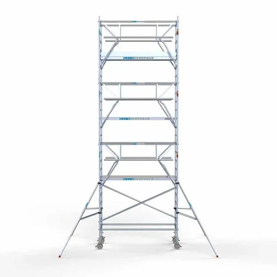 Alumiiniumtellingud 90х250 8,2 m töökõrgus* koos kokkupandavate piiretega mõlemal poolel Alumiiniumtellingud 90х250 8,2 m töökõrgus* koos kokkupandavate piiretega mõlemal poolel
