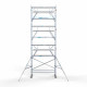 Alumiiniumtellingud 90х250 8,2 m töökõrgus* koos kokkupandavate piiretega mõlemal poolel Alumiiniumtellingud 90х250 8,2 m töökõrgus* koos kokkupandavate piiretega mõlemal poolel