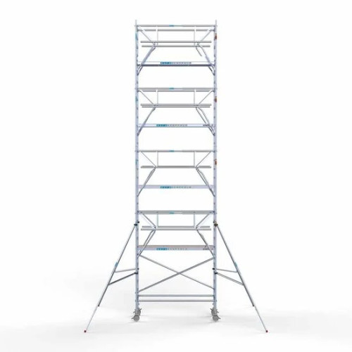 Alumiiniumtellingud koos kokkupandavate piiretega mõlemal poolel 90x250 10,2 m töökõrgus*