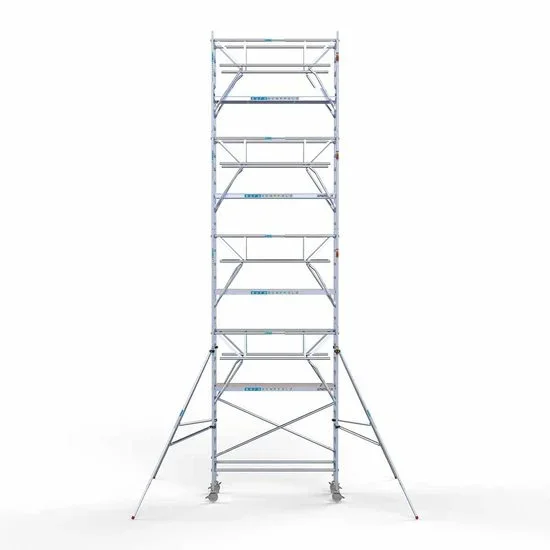 Alumiiniumtellingud 90х250 10,2 m töökõrgus* koos kokkupandavate piiretega mõlemal poolel Alumiiniumtellingud 90х250 10,2 m töökõrgus* koos kokkupandavate piiretega mõlemal poolel