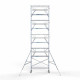 Alumiiniumtellingud 90х250 10,2 m töökõrgus* koos kokkupandavate piiretega mõlemal poolel Alumiiniumtellingud 90х250 10,2 m töökõrgus* koos kokkupandavate piiretega mõlemal poolel
