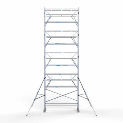 Alumiiniumtellingud koos kokkupandavate piiretega mõlemal poolel 90x305 10,2 m töökõrgus*