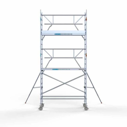 Alumiiniumtellingud 90х250 6,2 m töökõrgus* Carbon koos kokkupandavate piiretega ühel küljel