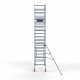 Alumiiniumtellingud 90х250 6,2 m töökõrgus* koos kokkupandavate piiretega ühel küljel Alumiiniumtellingud 90х250 6,2 m töökõrgus* koos kokkupandavate piiretega ühel küljel