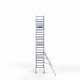 Alumiiniumtellingud 90х305 7,2 m töökõrgus* koos kokkupandavate piiretega ühel küljel Alumiiniumtellingud 90х305 7,2 m töökõrgus* koos kokkupandavate piiretega ühel küljel