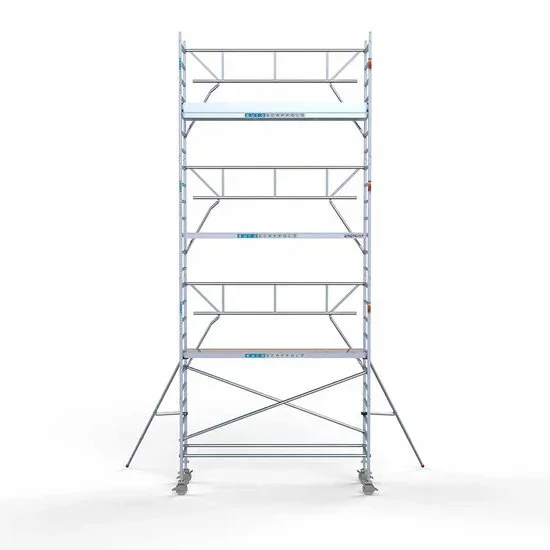 Alumiiniumtellingud 90х305 8,2 m töökõrgus* Carbon koos kokkupandavate piiretega ühel küljel