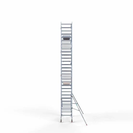 Аliumininiai pastoliai 90х250 9,2 m darbinis aukštis* su sulankstomomis apsaugomis iš 1 pusės Аliumininiai pastoliai 90х250 9,2 m darbinis aukštis* su sulankstomomis apsaugomis iš 1 pusės