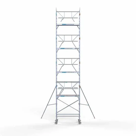Alumiiniumtellingud 75х190 10,2 m töökõrgus* koos kokkupandavate piiretega ühel küljel Alumiiniumtellingud 75х190 10,2 m töökõrgus* koos kokkupandavate piiretega ühel küljel