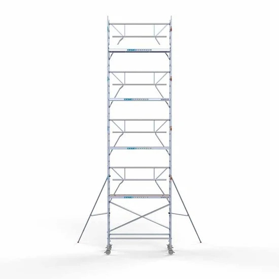 Alumiiniumtellingud 90х250 10,2 m töökõrgus* koos kokkupandavate piiretega ühel küljel Alumiiniumtellingud 90х250 10,2 m töökõrgus* koos kokkupandavate piiretega ühel küljel