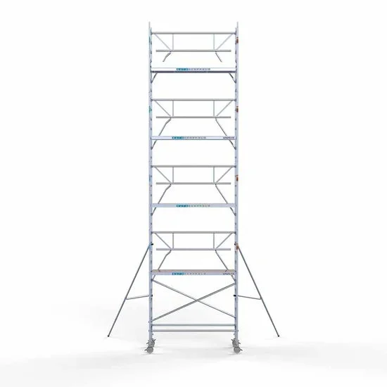 Alumiiniumtellingud 90х250 10,2 m töökõrgus* koos kokkupandavate piiretega ühel küljel Alumiiniumtellingud 90х250 10,2 m töökõrgus* koos kokkupandavate piiretega ühel küljel