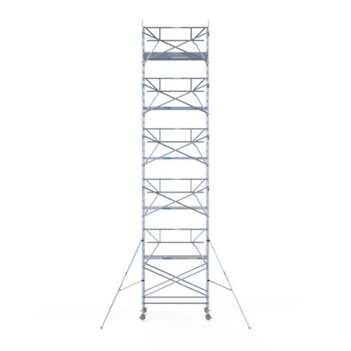 Solar scaffold Aluminum scaffold tower 135х250 12,2m working height* including Solar lift and Safeguard roof edge protection