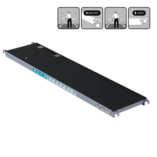 Süsinikplatvorm koos luugiga 250x60 cm